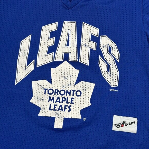 Vintage 90’s Toronto Maple Leafs Raven Athletic NHL Hockey Jersey - Picture 3 of 5
